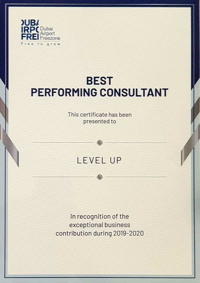 Dubai Airport Free Zone Best Consultant Award